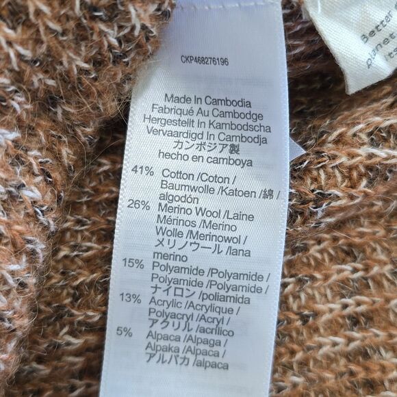 Madewell Brown Space-Dyed Prentess Wool Alpaca Blend Sweater - Size Small - Picture 14 of 14